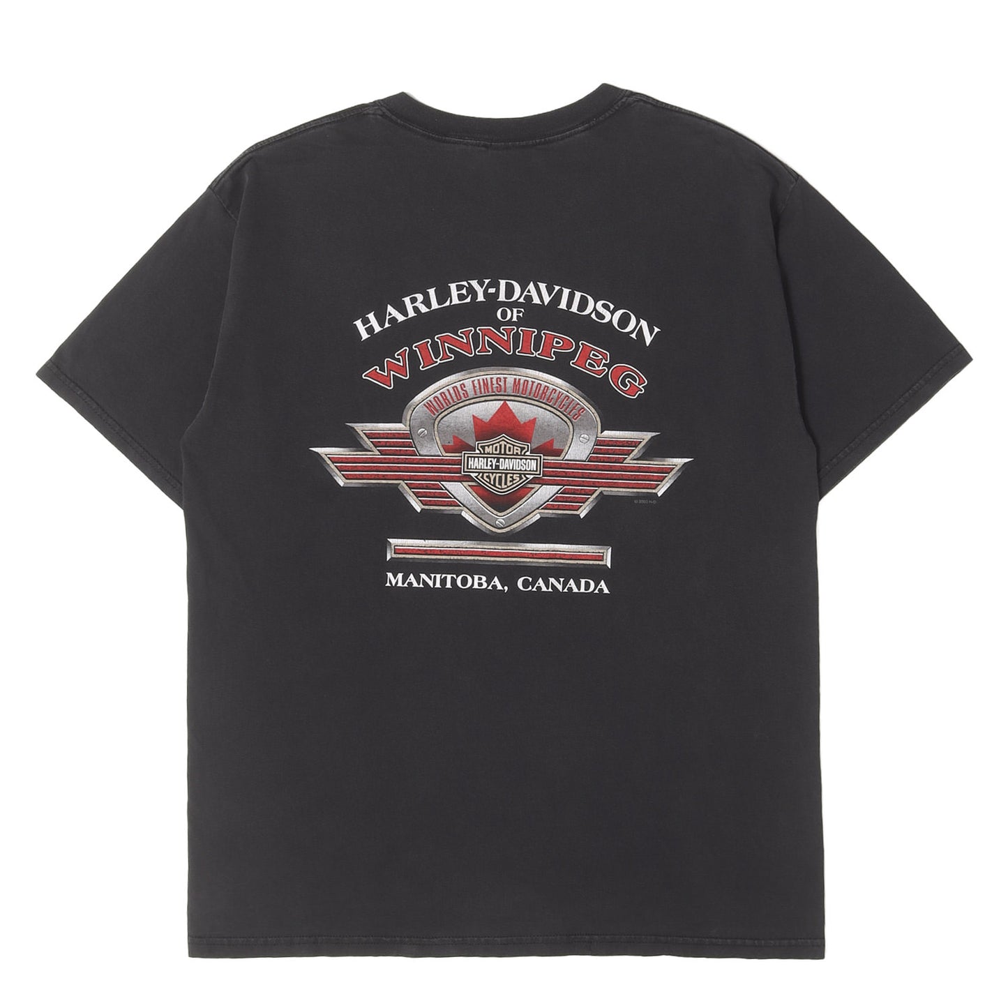 00s モーターサイクル エンブレム クルーネック Tシャツ カナダ製