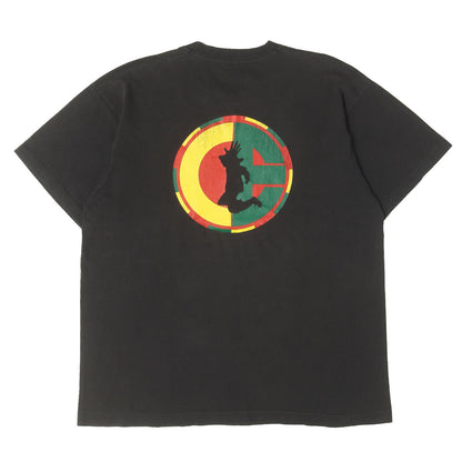 90s ラスタカラー グラフィックプリント クルーネック Tシャツ / USA製 FRUIT OF THE LOOM