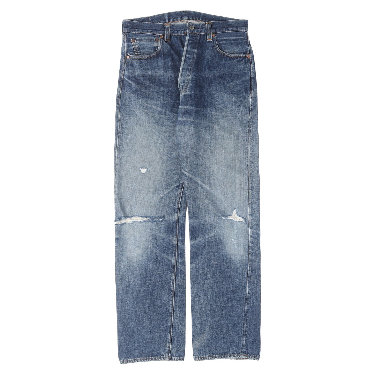 [雰囲気抜群] 00s 1947年復刻 501XX デニムパンツ / USA製 47501-0114 バレンシア工場 ボタン裏刻印555