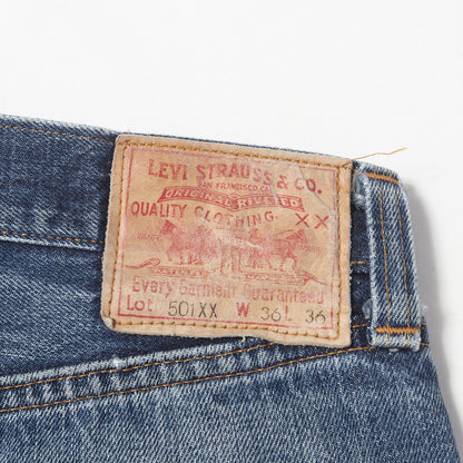 [雰囲気抜群] 00s 1947年復刻 501XX デニムパンツ / USA製 47501-0114 バレンシア工場 ボタン裏刻印555