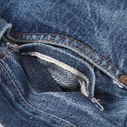 [雰囲気抜群] 00s 1947年復刻 501XX デニムパンツ / USA製 47501-0114 バレンシア工場 ボタン裏刻印555
