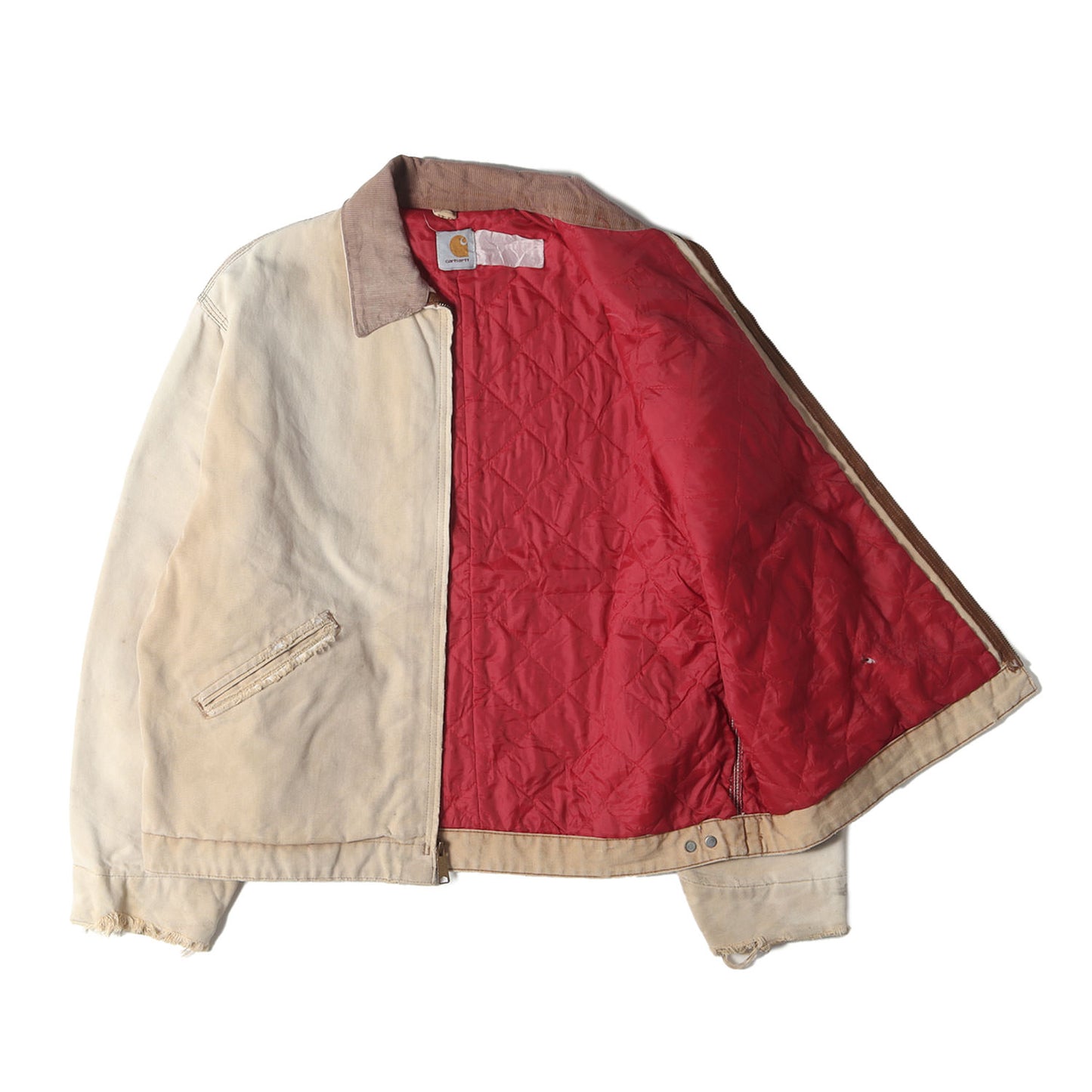 Carhartt (カーハート) 80s 裏キルティング 襟コーデュロイ ブラウン  