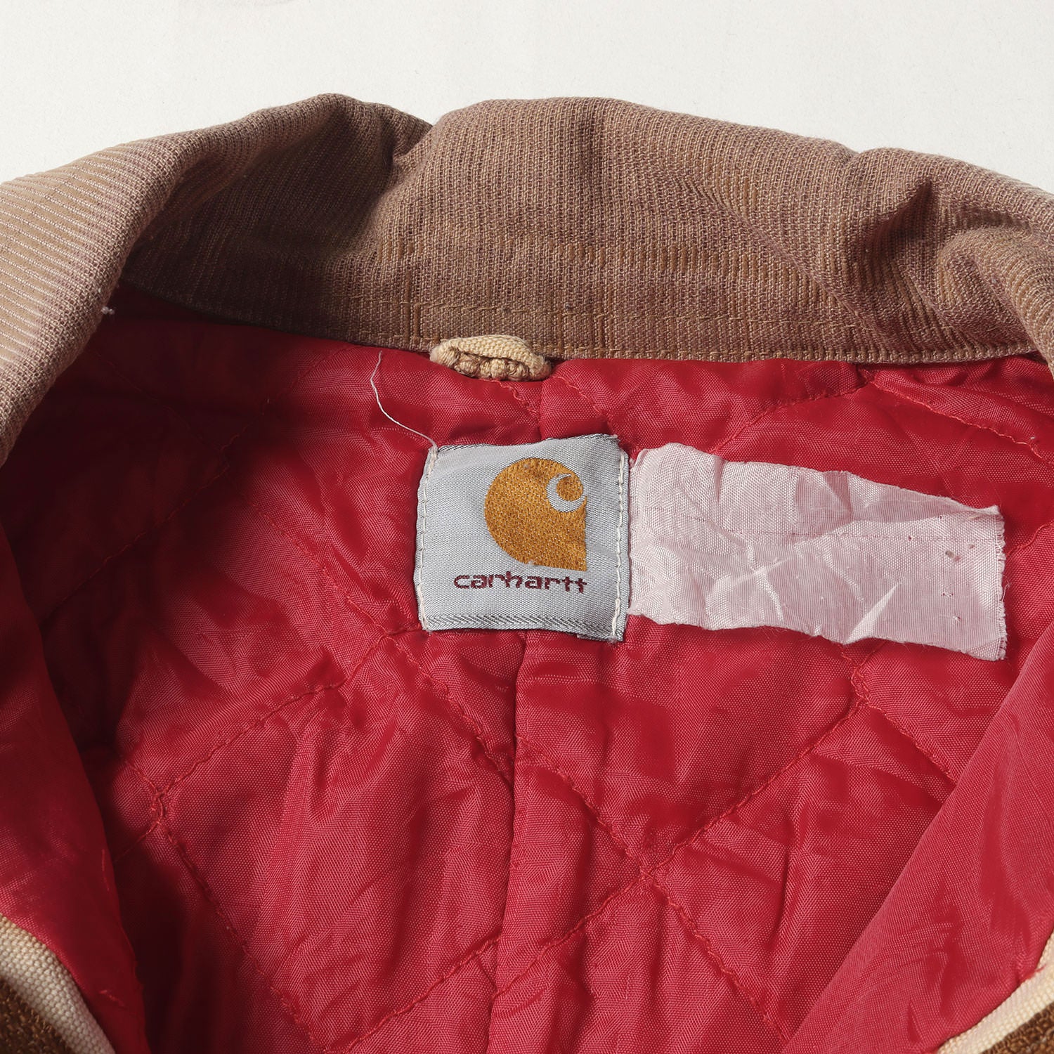 Carhartt (カーハート) 80s 裏キルティング 襟コーデュロイ ブラウン 