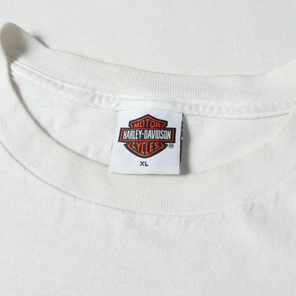 [人気モデル] 00s 4面プリント チェッカー フレイム エンブレム ロングスリーブ Tシャツ USA製