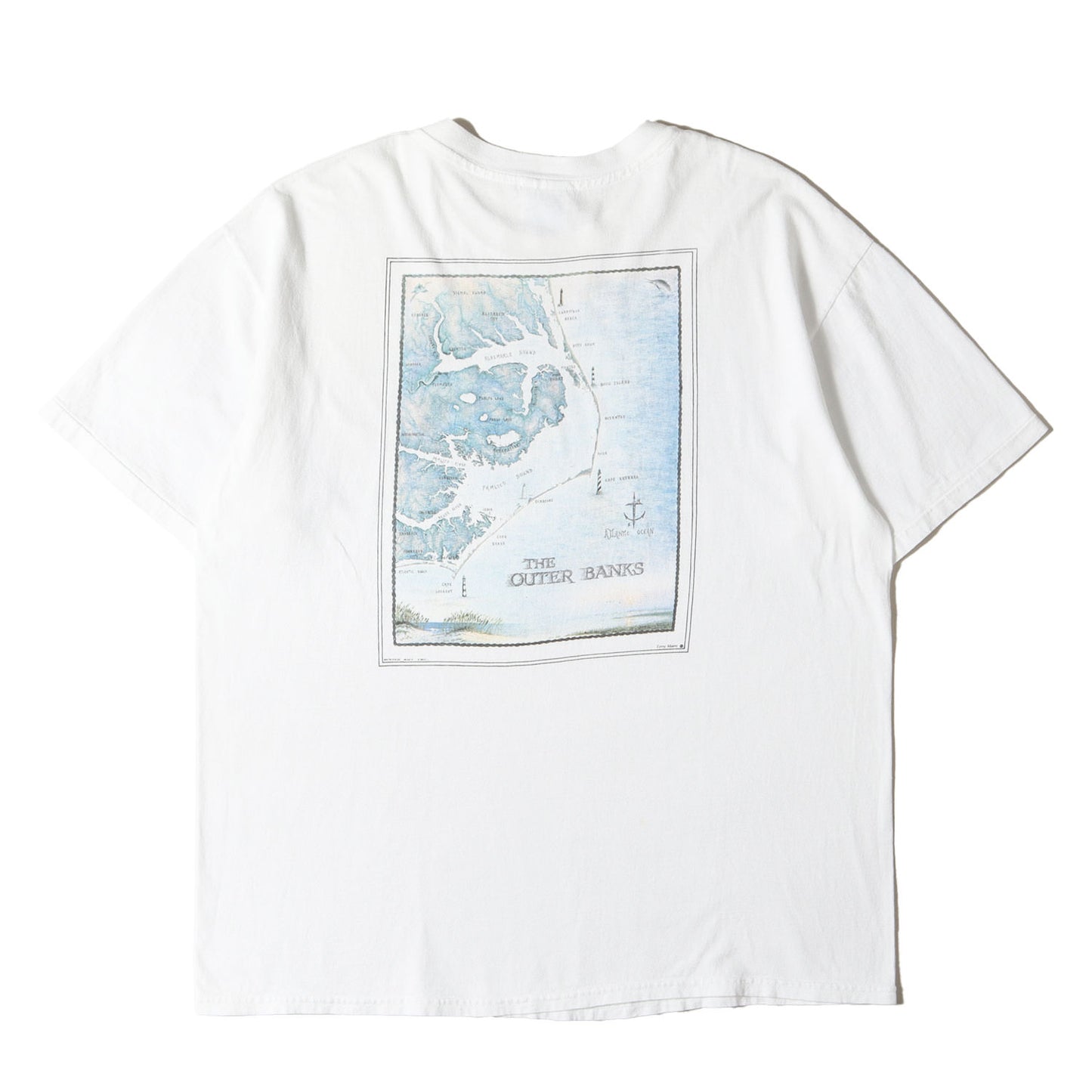 90s オーシャンマップ Tシャツ / USA製 Hanes