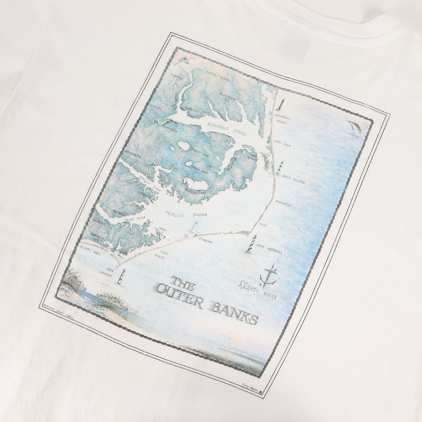 90s オーシャンマップ Tシャツ / USA製 Hanes