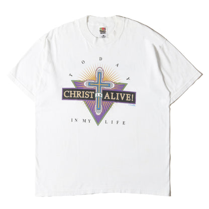 90s ジーザス クロスプリント Tシャツ / FRUIT OF THE LOOM