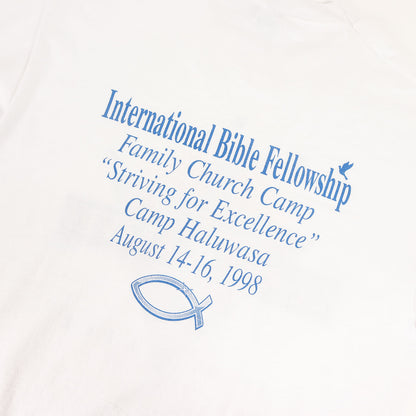 90s ジーザス クロスプリント Tシャツ / FRUIT OF THE LOOM