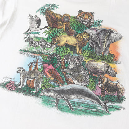 90s WWF アニマル 両面プリント Tシャツ / USA製 動物 世界自然保護基金