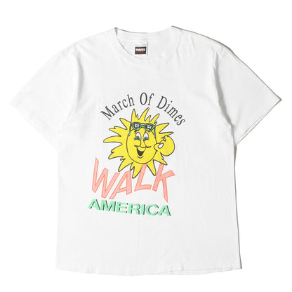 90s サンキャラクター 両面プリント Tシャツ / USA製 March of Dimes TULTEX