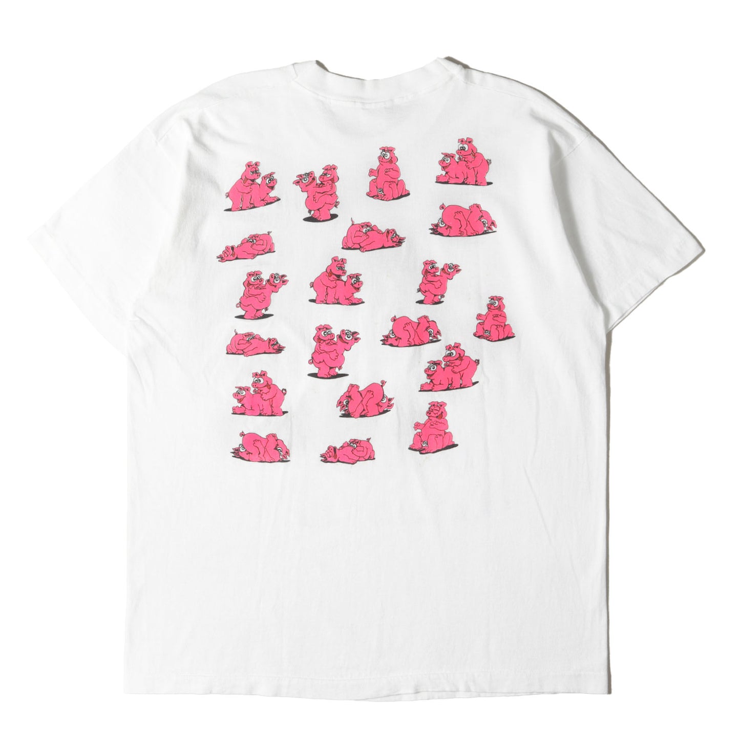 90s ブタ 四十八手 両面プリント エロ Tシャツ / USA製 FRUIT OF THE ROOM