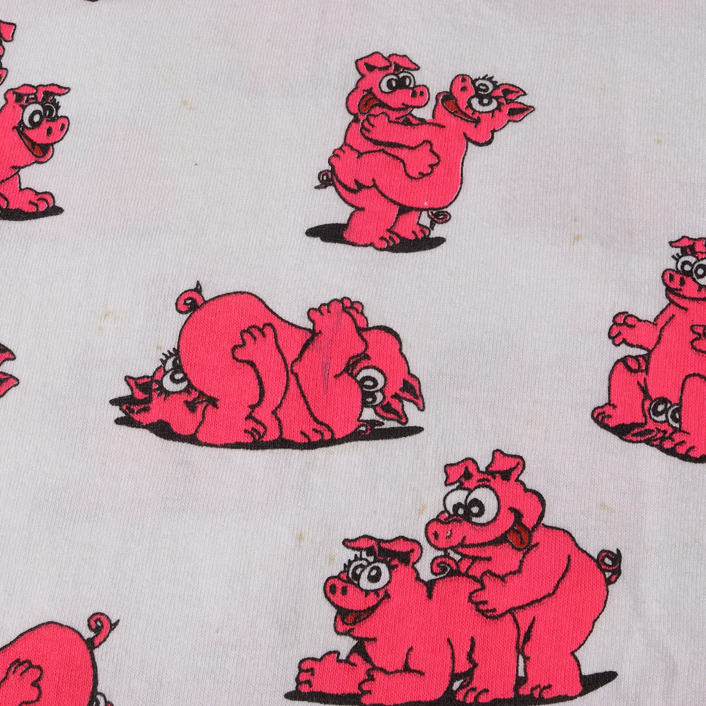 90s ブタ 四十八手 両面プリント エロ Tシャツ / USA製 FRUIT OF THE ROOM