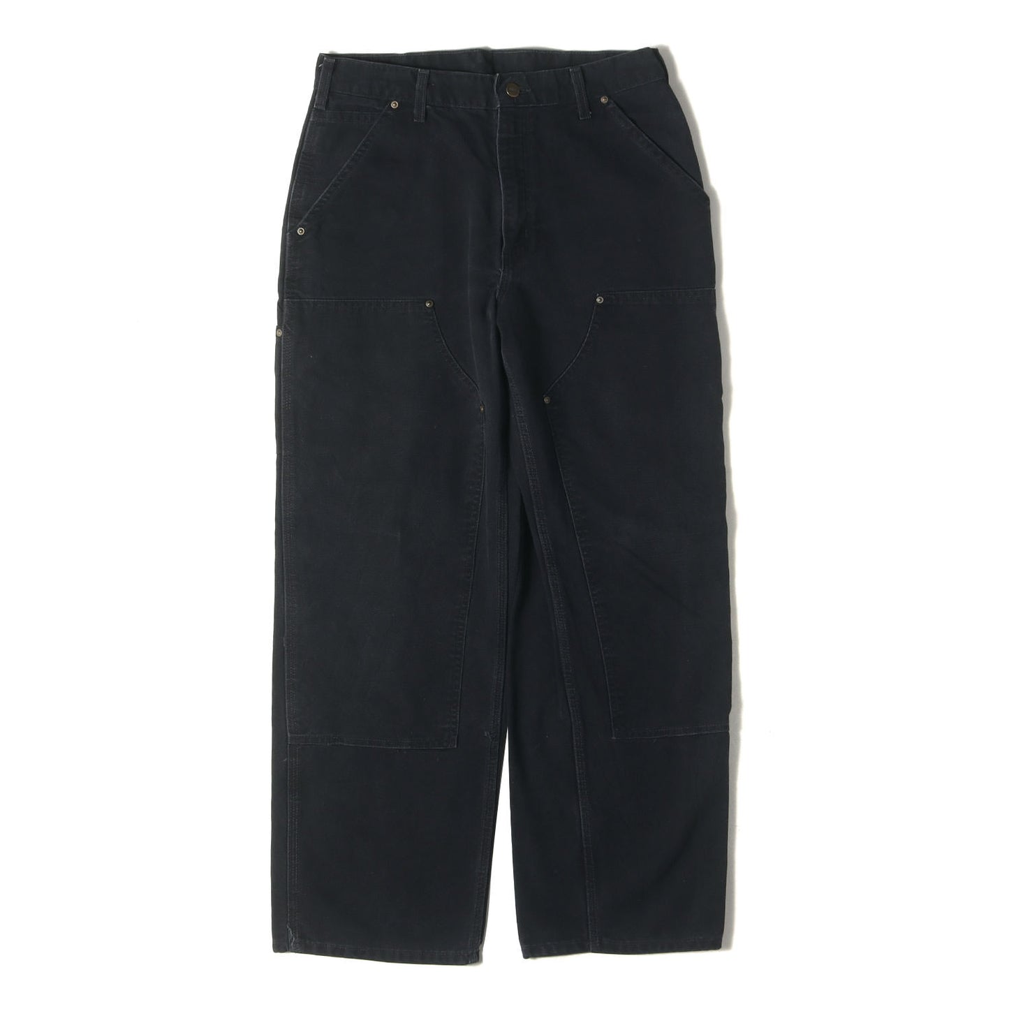 [GOODフェード] 00s ダックキャンバス ダブルニー ペインター ワークパンツ メキシコ製