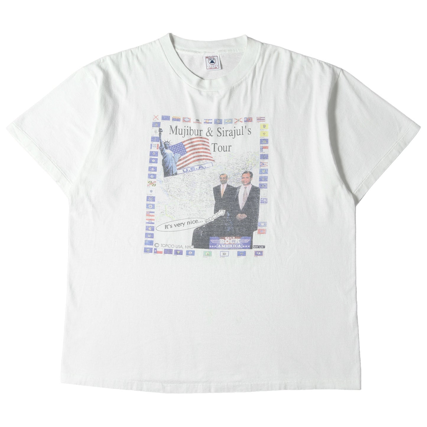 90s Mujibur & Sirajul USA Tour フォト Tシャツ / 90年代 USA製 DELTA デルタ