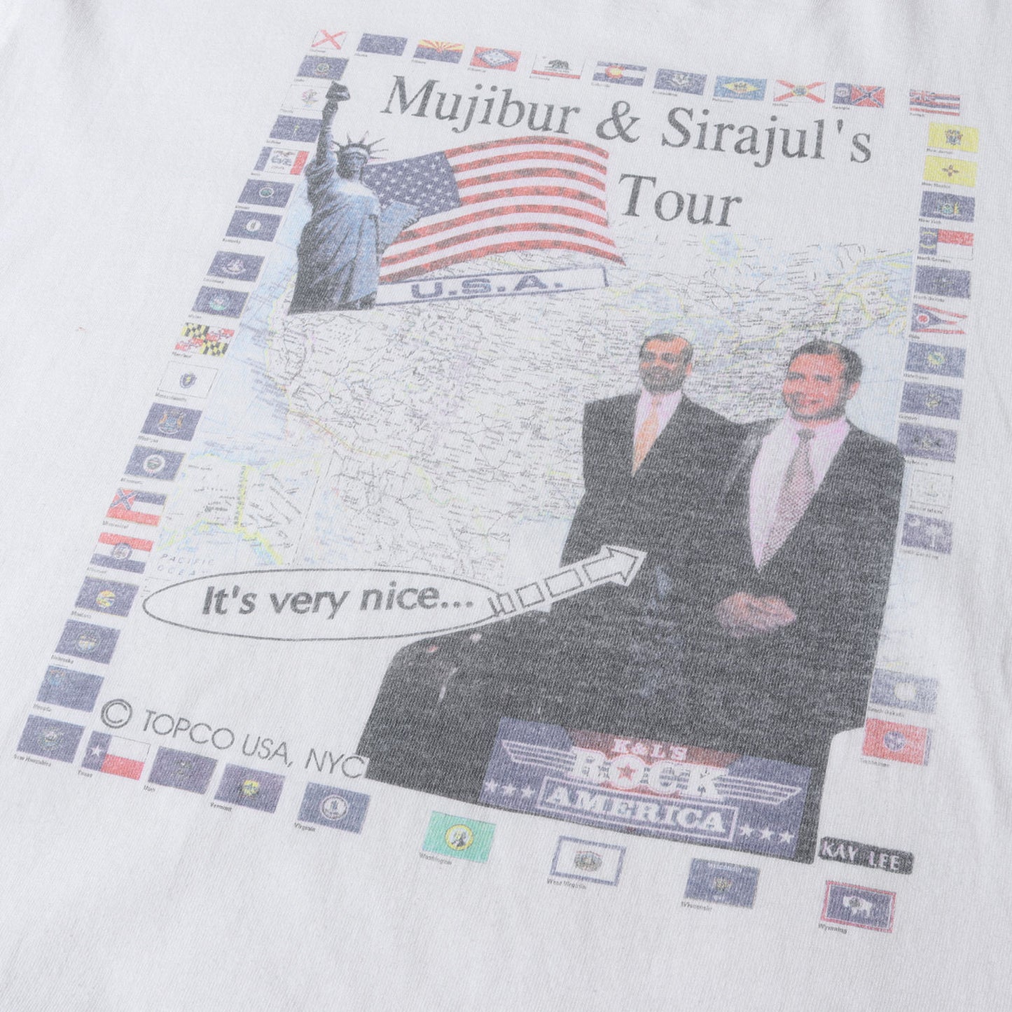 90s Mujibur & Sirajul USA Tour フォト Tシャツ / 90年代 USA製 DELTA デルタ