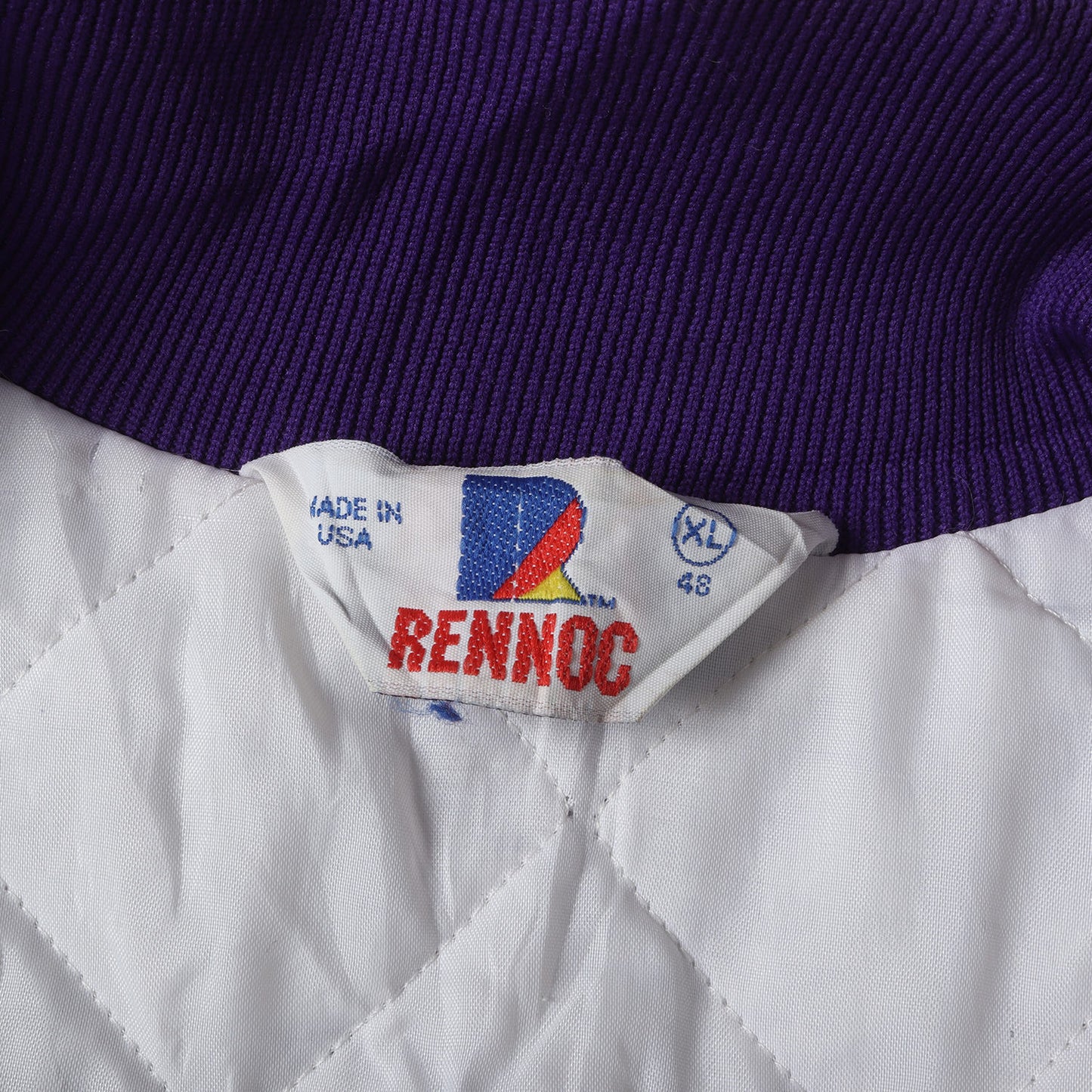 90s チーム刺繍入り 裏キルティング ナイロン スタジャン / 90年代 USA製 RENNOC