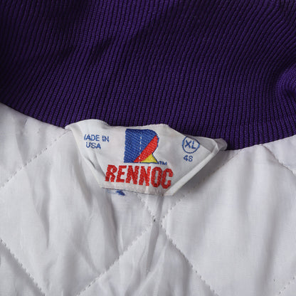 90s チーム刺繍入り 裏キルティング ナイロン スタジャン / 90年代 USA製 RENNOC