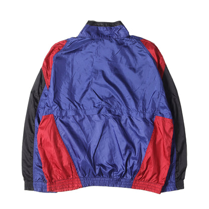 90s スウッシュ刺繍 ハーフジップ ナイロン トレーニングジャケット / 90年代 銀タグ