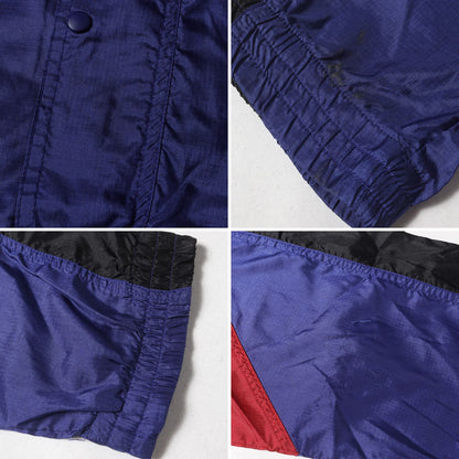 90s スウッシュ刺繍 ハーフジップ ナイロン トレーニングジャケット / 90年代 銀タグ