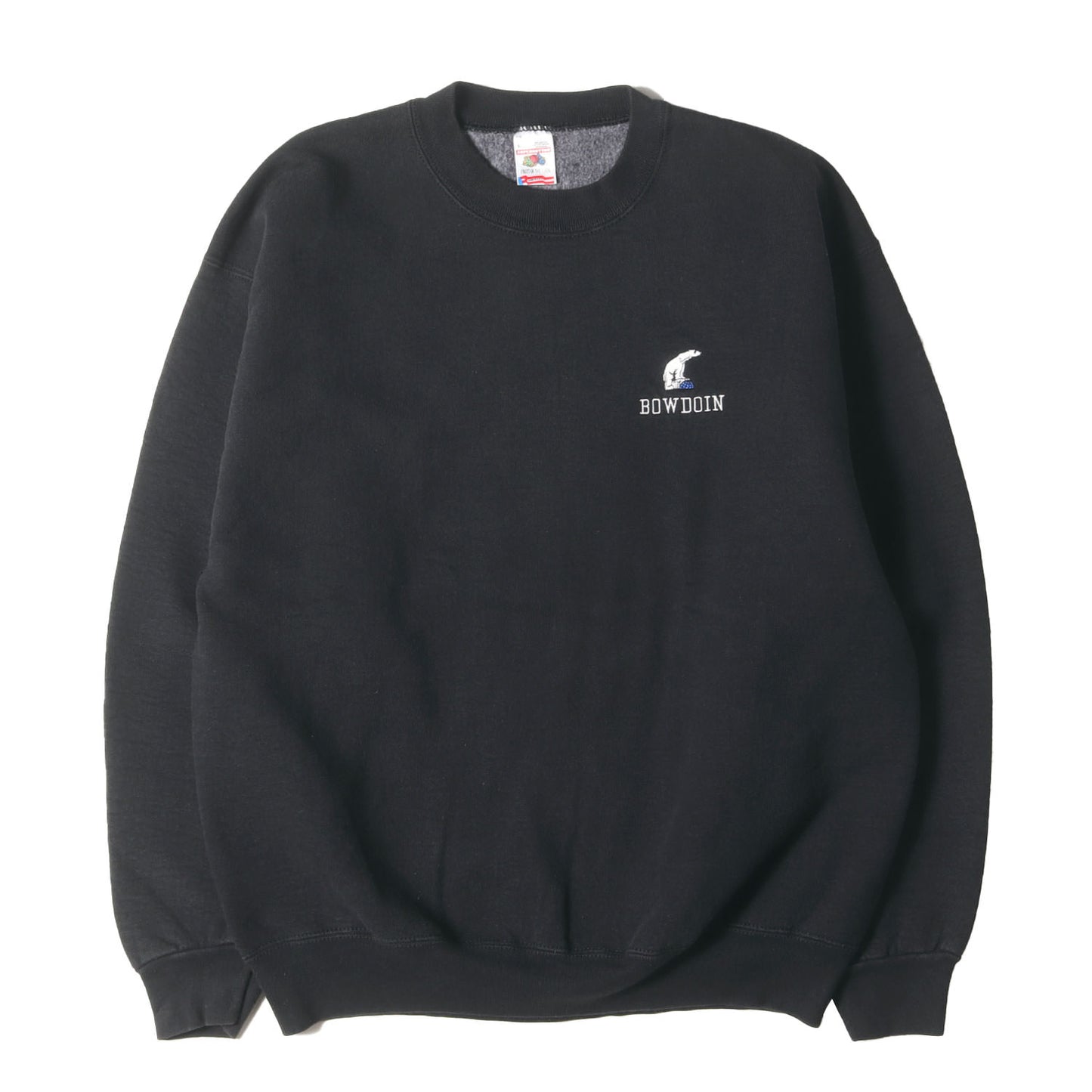 90s しろくま刺繍 スーパーコットン セットイン スウェットシャツ / USA製 FRUIT OF THE ROOM