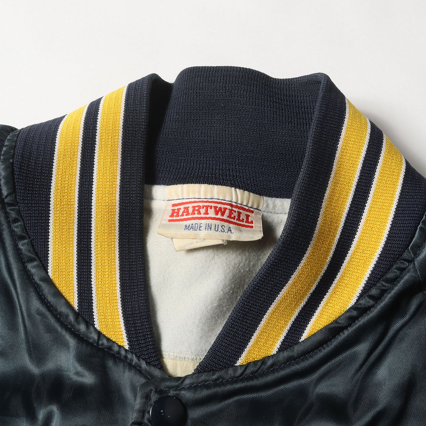 90s 企業ロゴ刺繍 サテン ナイロンサテン スタジャン / USA製 HARTWELL