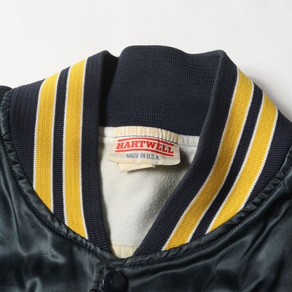 90s 企業ロゴ刺繍 サテン ナイロンサテン スタジャン / USA製 HARTWELL