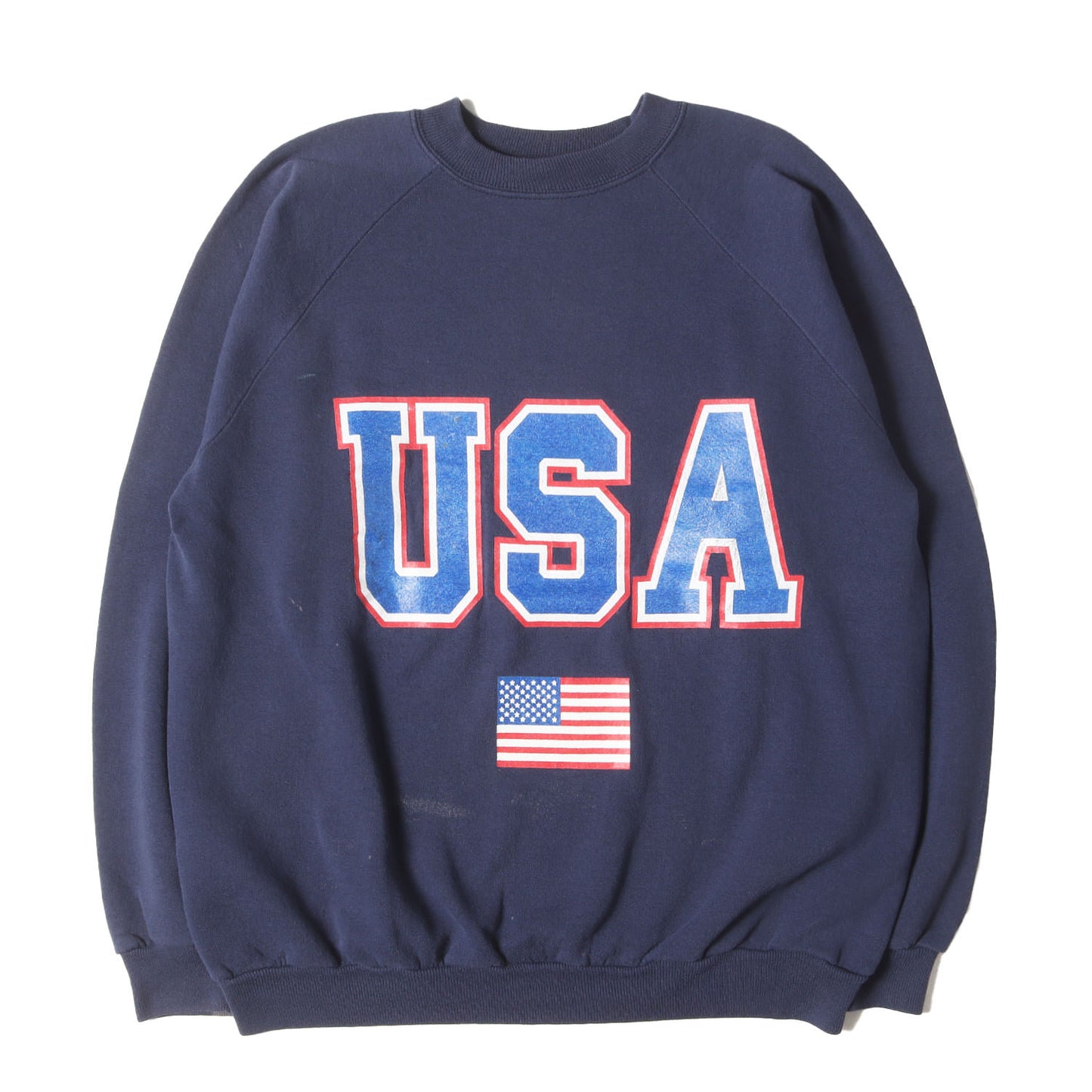 90s USAロゴ プリント ラグラン スウェットシャツ / USA製 Hanes ヘインズ