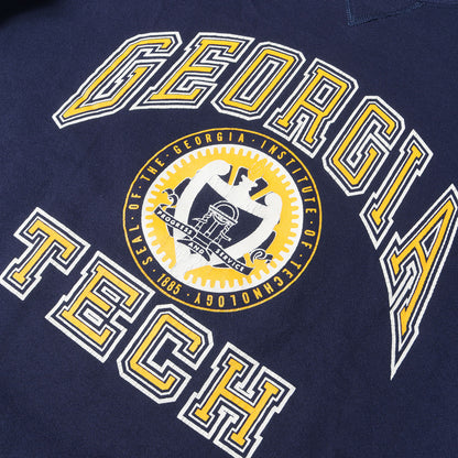 90s カレッジ プリント 前V セットイン スウェットシャツ / USA製 Russell