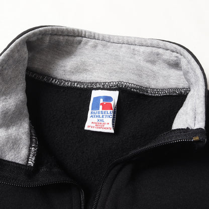 90s 無地 立ち襟 スウェット フルジップ トラック ジャケット / メキシコ製 Russell