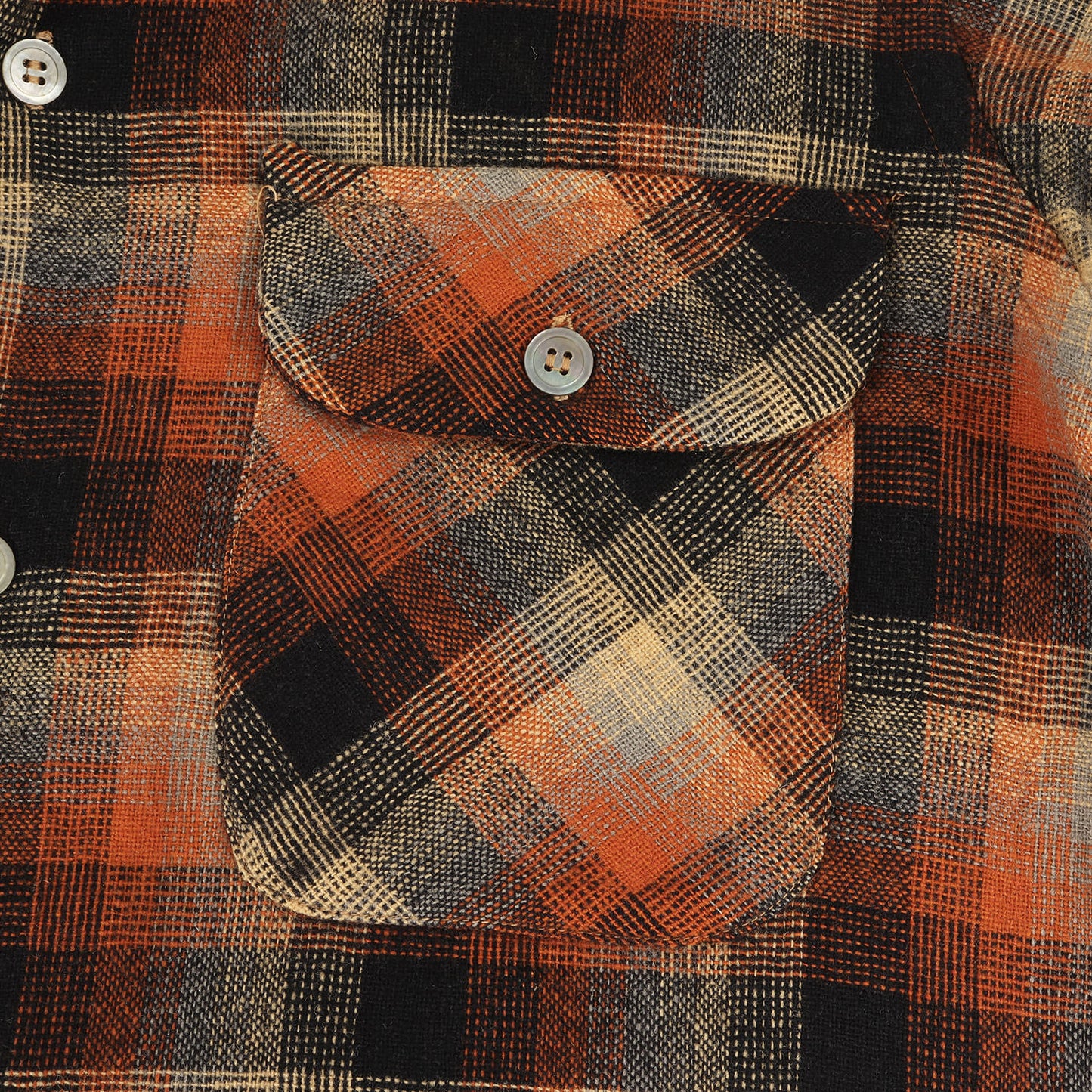 50s オンブレチェック オープンカラー ボード ウール シャツ / USA製 SHANHOUSE WEATHER WINNERS