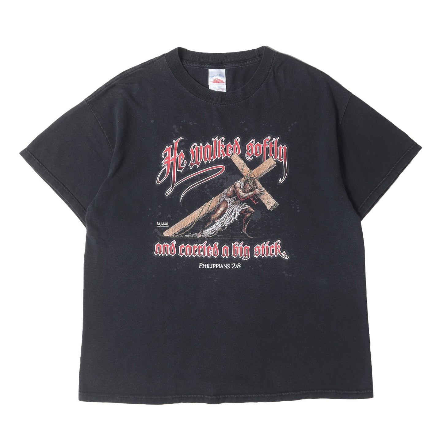 00s 十字架 ジーザス 両面プリント Tシャツ / メキシコ製 キリスト