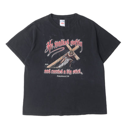 00s 十字架 ジーザス 両面プリント Tシャツ / メキシコ製 キリスト