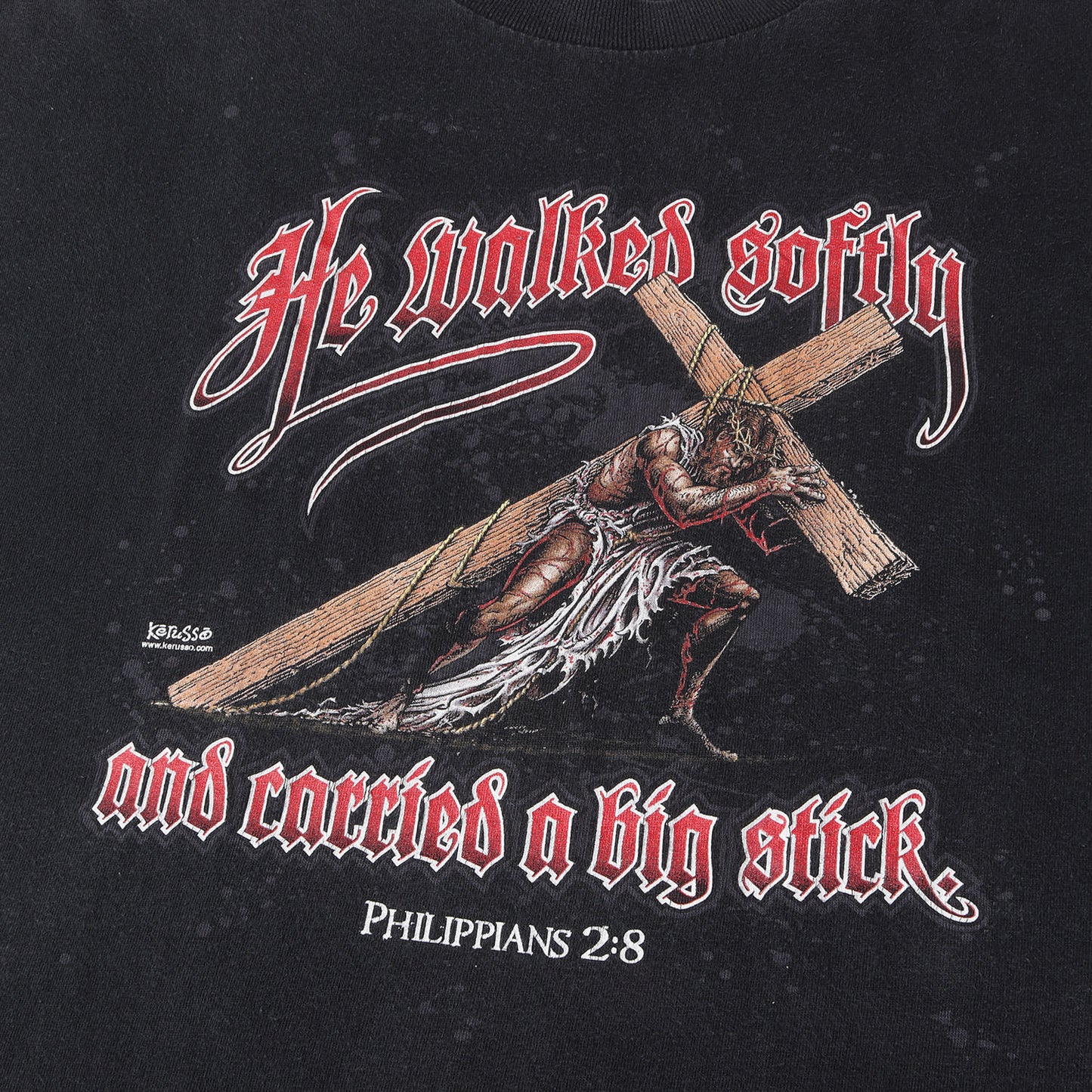 00s 十字架 ジーザス 両面プリント Tシャツ / メキシコ製 キリスト