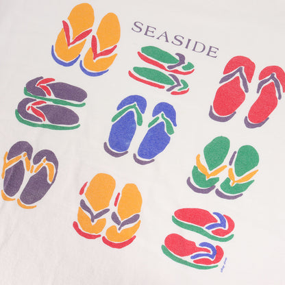 90s ビーチサンダル イラスト Tシャツ / USA製 SGT.LEISURE