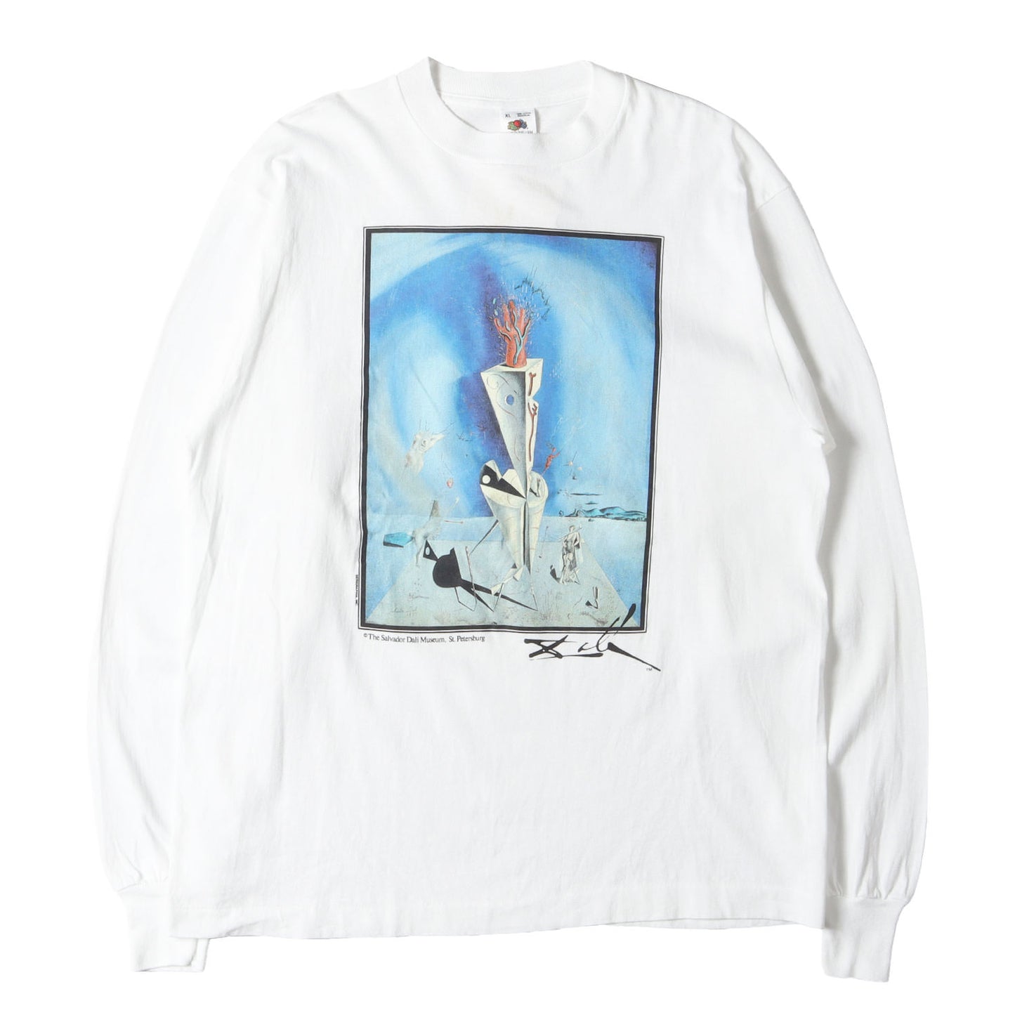[器官と手] 90s Salvador Dali アートプリント ロングスリーブTシャツ / USA製 サルバドール・ダリ