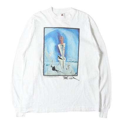 [器官と手] 90s Salvador Dali アートプリント ロングスリーブTシャツ / USA製 サルバドール・ダリ