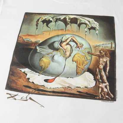 [新人類の誕生を見つめる地政学の子供] 90s Salvador Dali アートプリント Tシャツ / USA製 サルバドール・ダリ