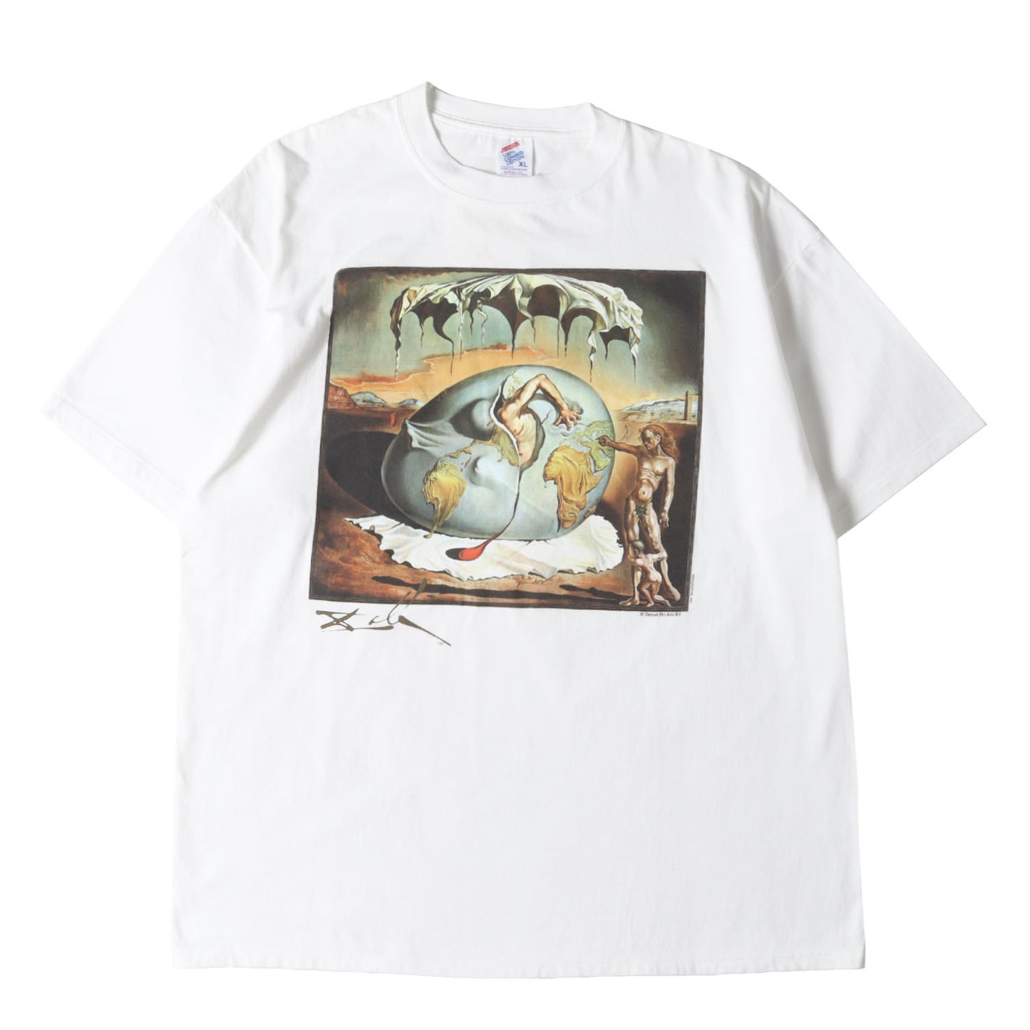 [新人類の誕生を見つめる地政学の子供] 90s Salvador Dali アートプリント Tシャツ / USA製 サルバドール・ダリ