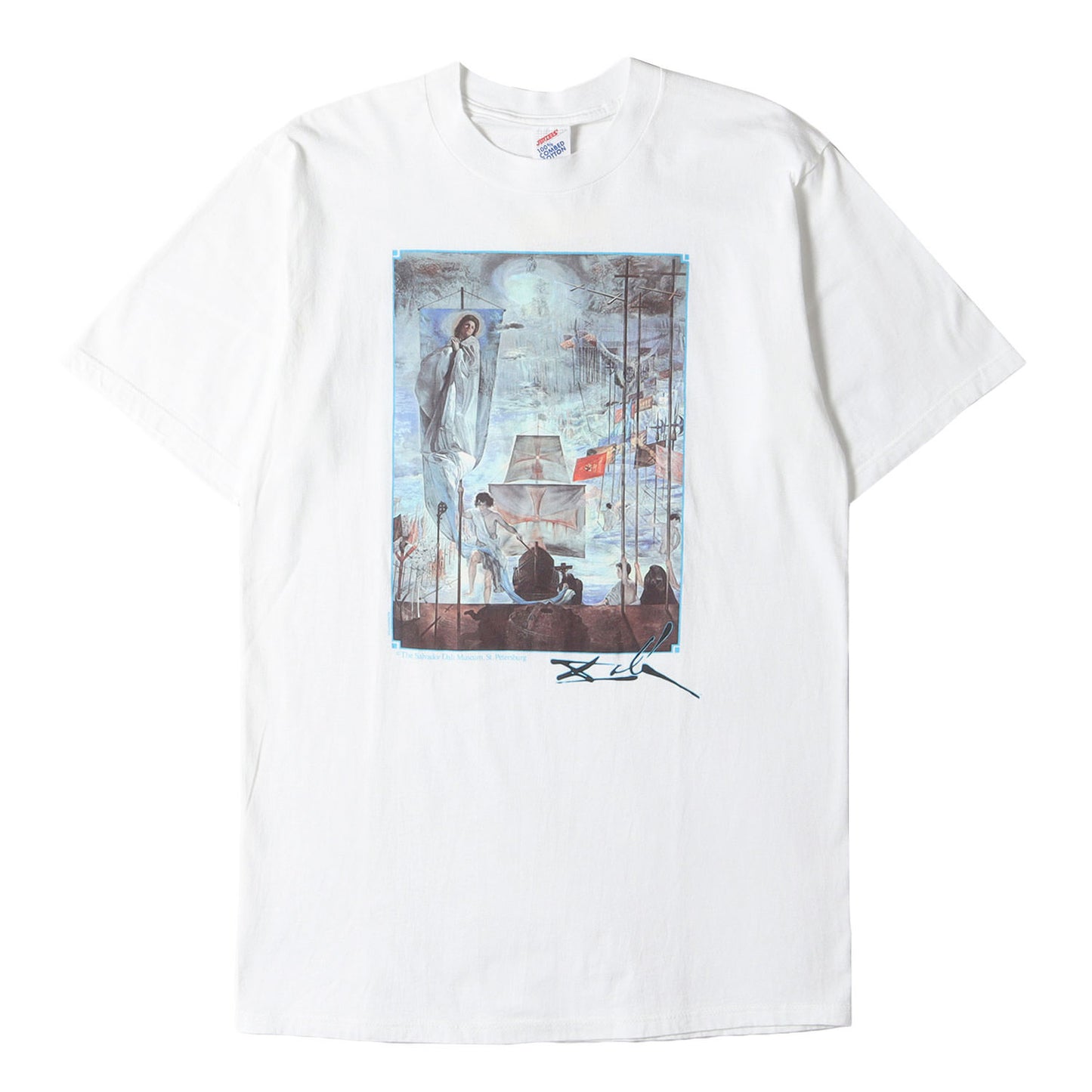 [コロンブスによるアメリカの発見] 90s Salvador Dali アートプリント Tシャツ / USA製 サルバドール・ダリ