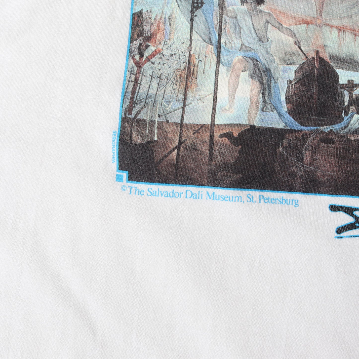 [コロンブスによるアメリカの発見] 90s Salvador Dali アートプリント ロングスリーブTシャツ / USA製 サルバドール・ダリ