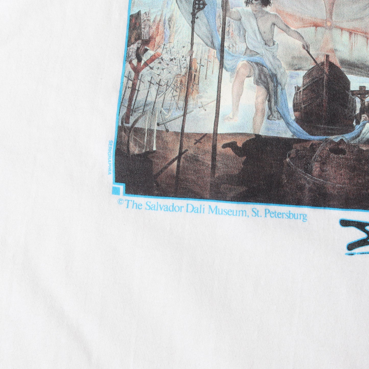 [コロンブスによるアメリカの発見] 90s Salvador Dali アートプリント ロングスリーブTシャツ / USA製 サルバドール・ダリ