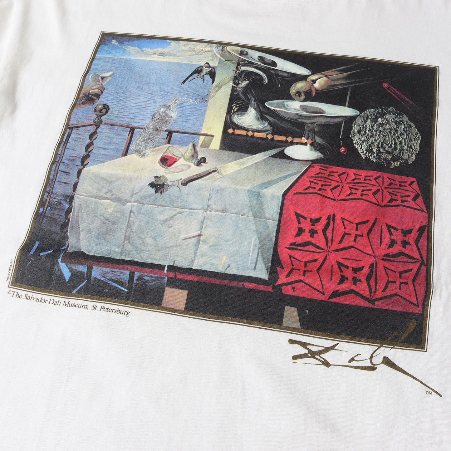 [素早く動いている静物] 90s Salvador Dali アートプリント Tシャツ / USA製 サルバドール・ダリ
