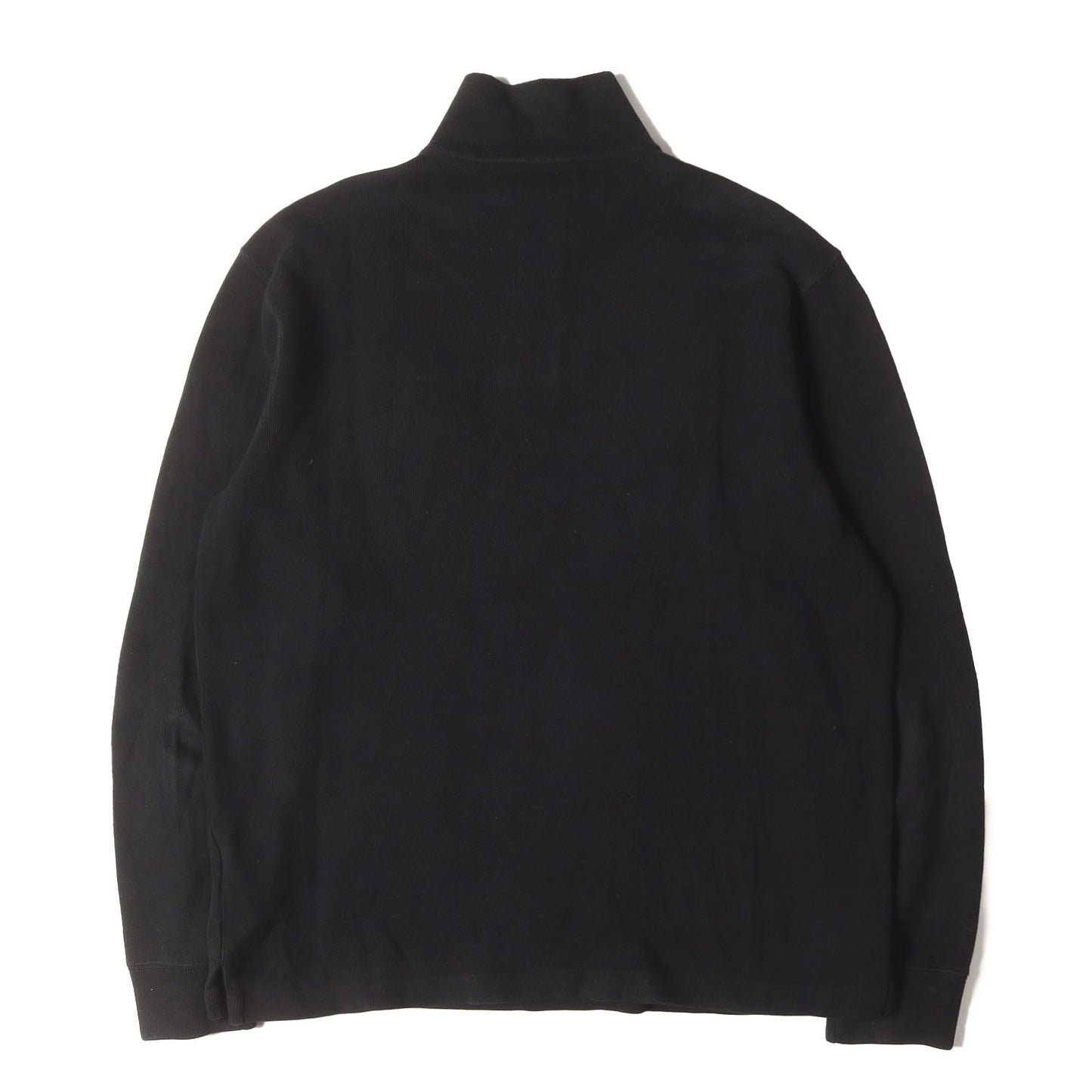 00s ポニー刺繍 ハーフジップ リブ スウェットシャツ