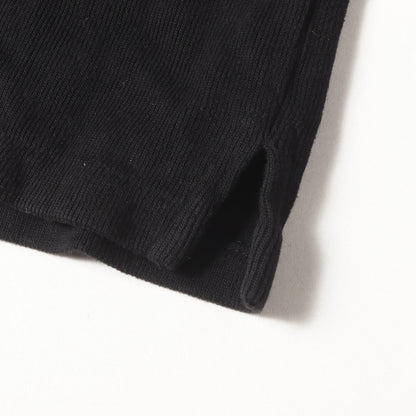 00s ポニー刺繍 ハーフジップ リブ スウェットシャツ