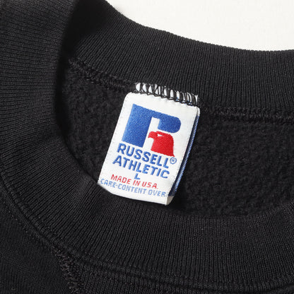 90s ロゴ刺繍 前V セットイン スウェットシャツ / USA製 Russell