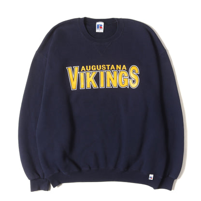 90s カレッジフットボール プリント 前V セットイン スウェットシャツ / メキシコ製 Russell