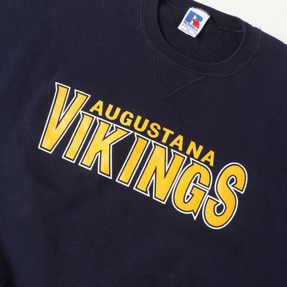 90s カレッジフットボール プリント 前V セットイン スウェットシャツ / メキシコ製 Russell