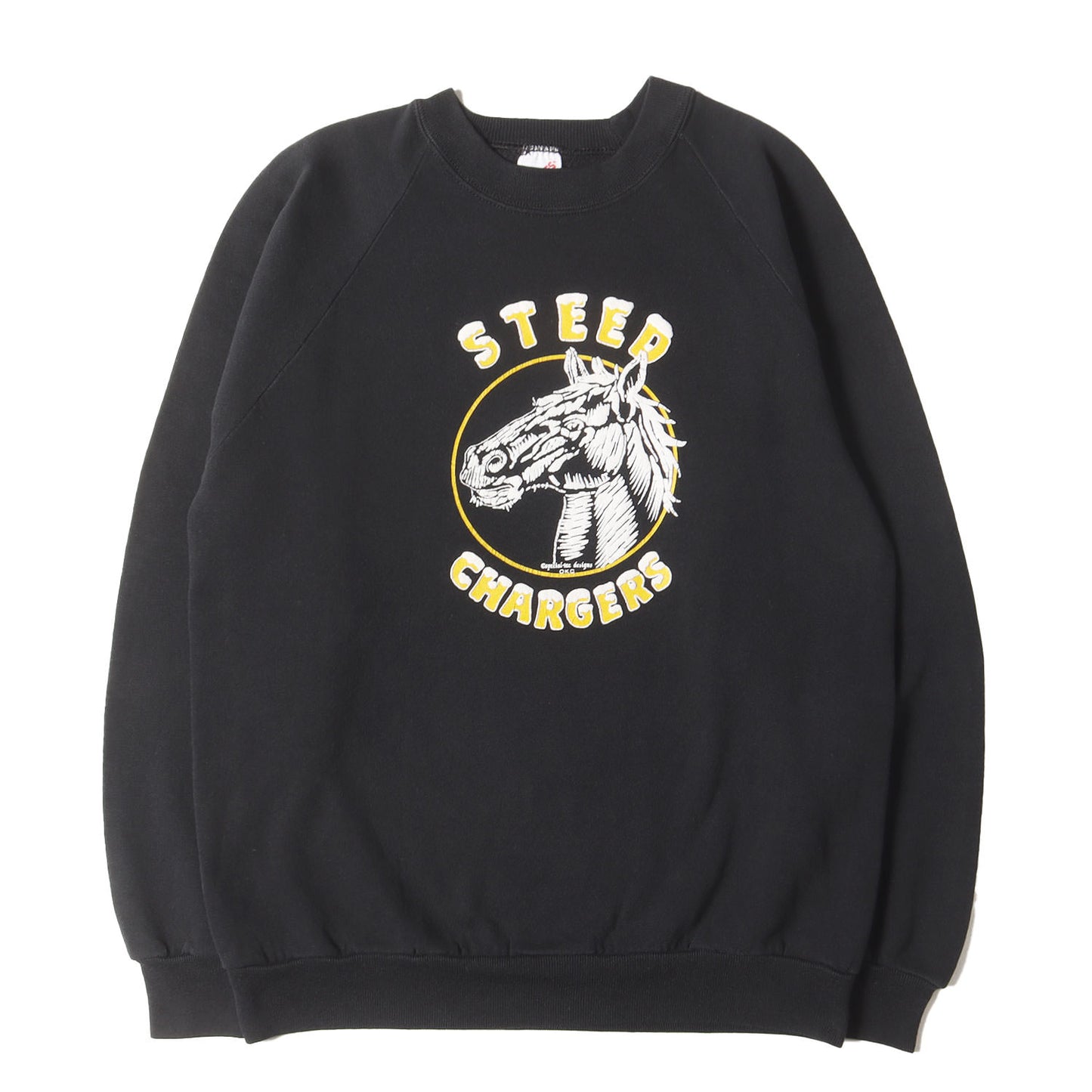 90s ホース プリント ラグラン スウェットシャツ / USA製 JERZEES ジャージーズ