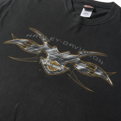 00s メタル トライバル エンブレム Tシャツ / USA製 Hanes