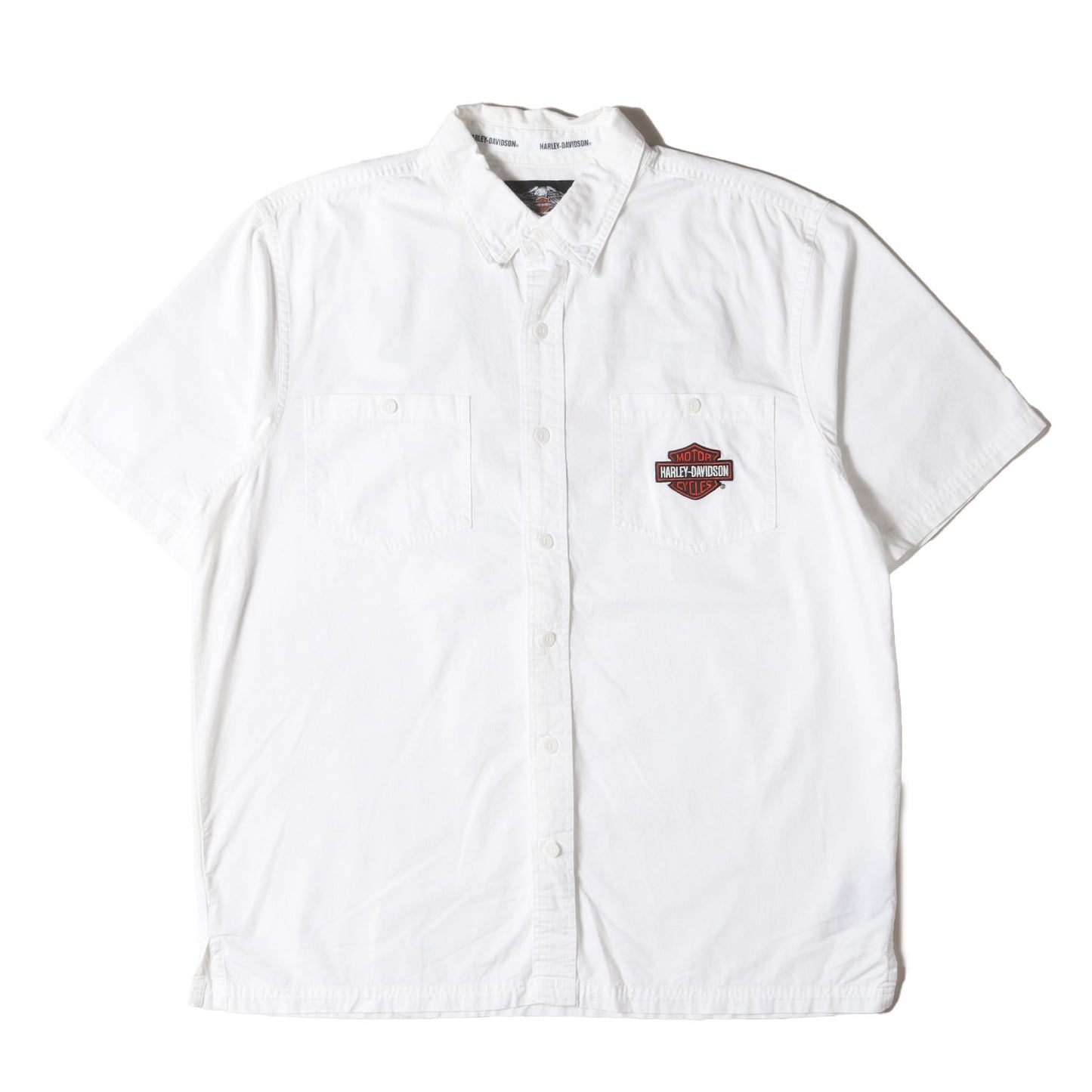 00s フレイム エンブレム コットン 半袖ボタンシャツ